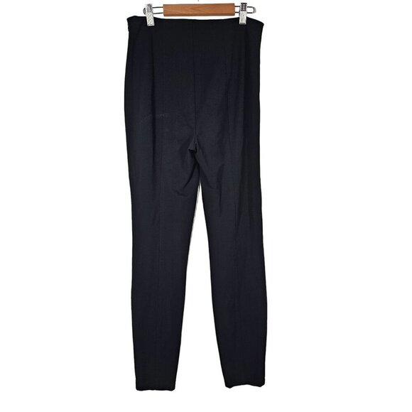 Escada Pintuck Hi Rise Trouser‎ Pants Slim Leg Ankle Side Zip Black Womens 38 - Picture 4 of 14